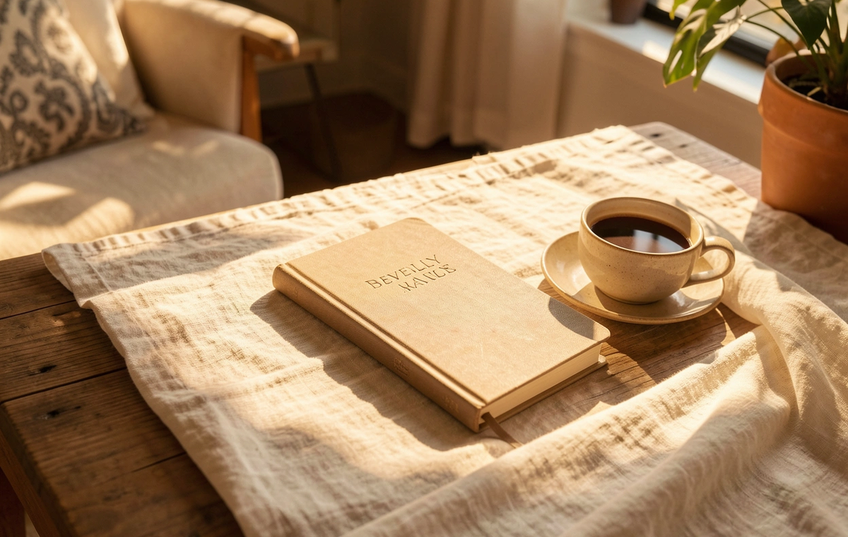 studio table · golden hour
