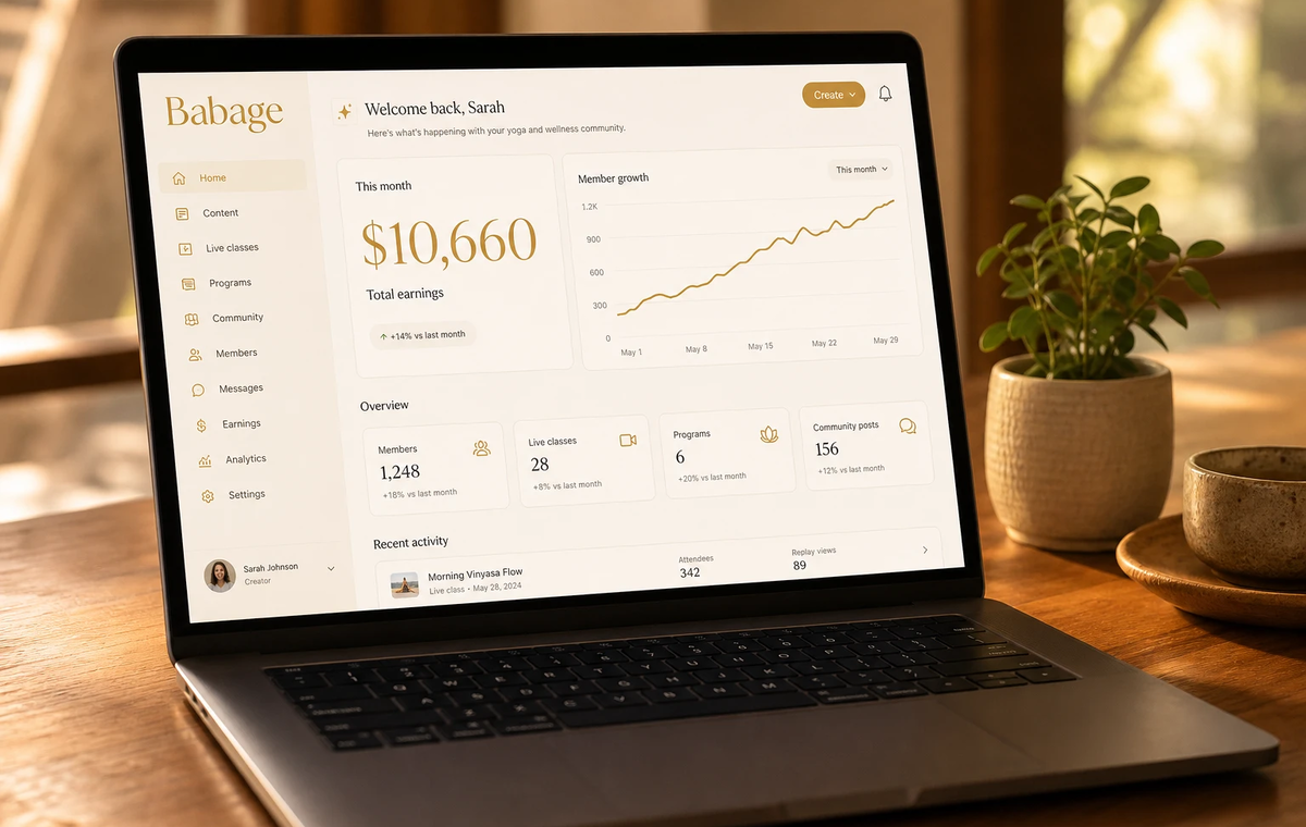 creator dashboard · golden hour